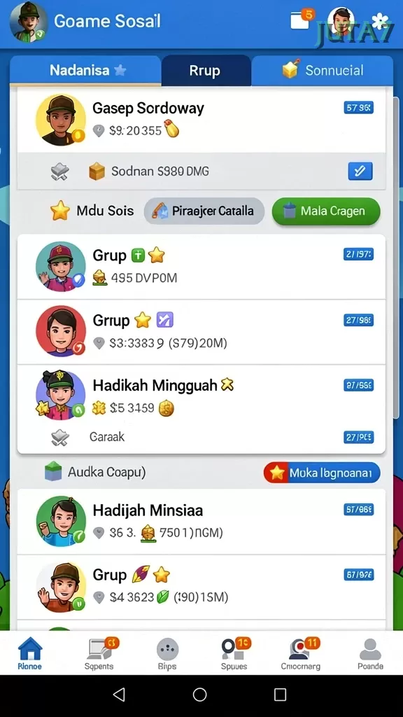 Cuplikan layar SUNDA777 — aktivitas