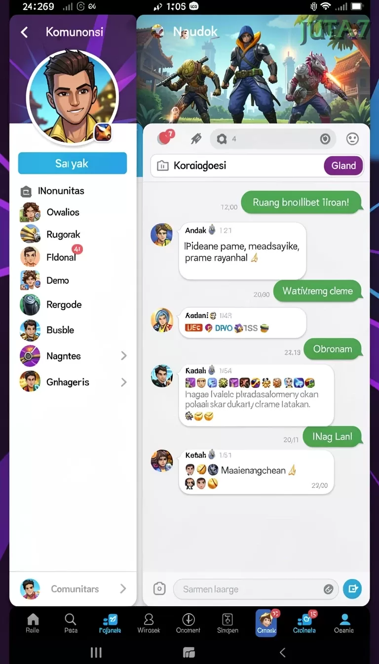 Cuplikan layar QQ222 — halaman utama